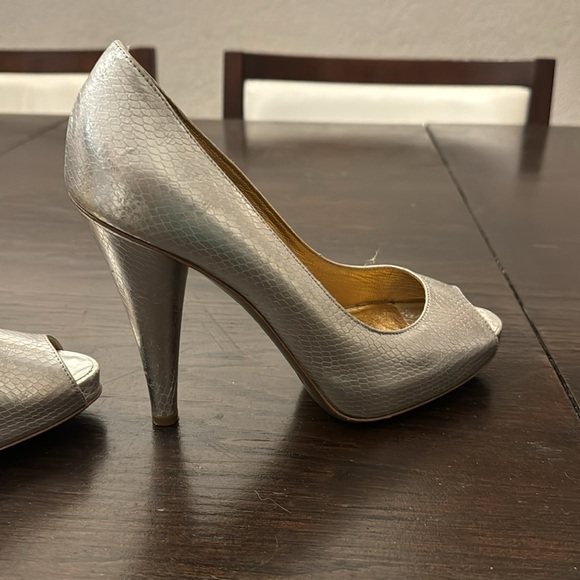 Dolce and Gabbana heels metallic silver snake texture - Picture 4 of 6